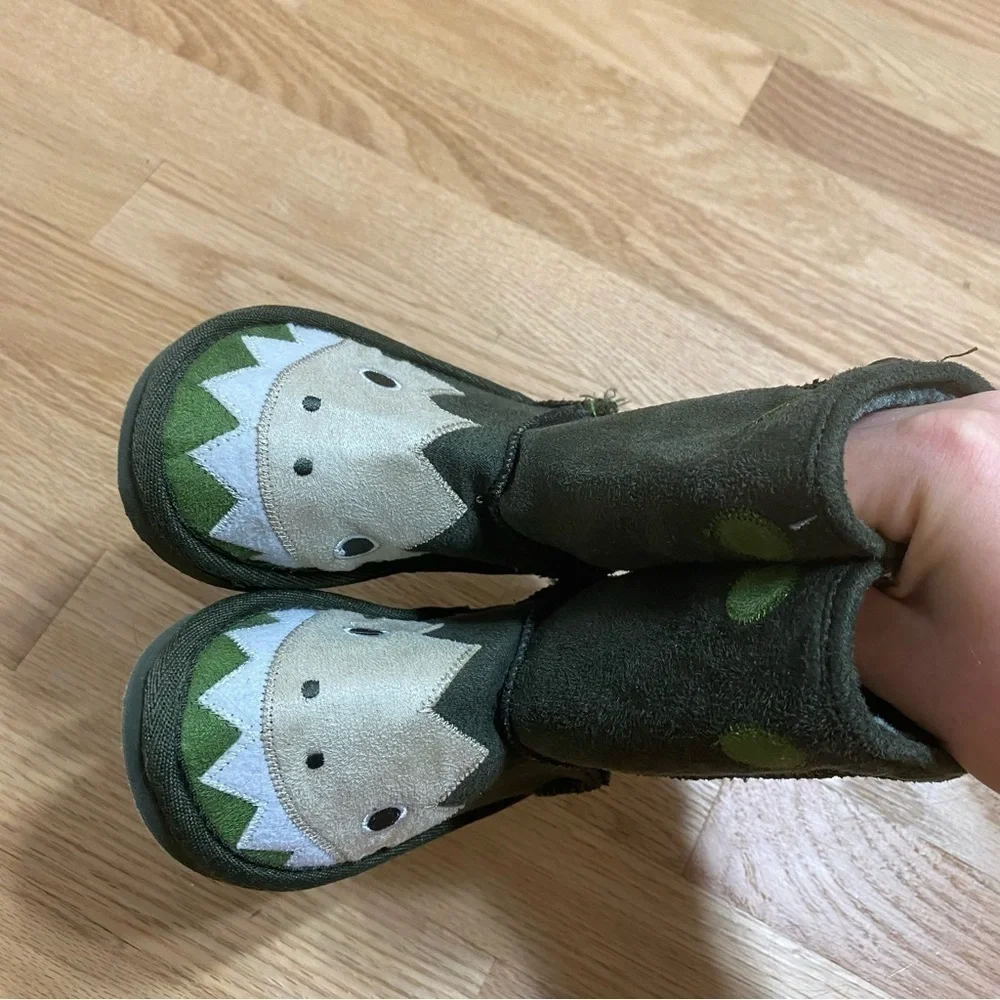 Old Navy Green Tall Boots Sz 8 Dinosaur Toddler Kids
